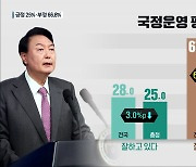 윤 대통령 충청권 성적표는?.."4명 중 1명만 '잘 한다'"