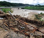 강릉 주문진 폭우로 범람한 하천