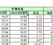 [상반기 코스피 실적][표]연결 부채비율 하위 20사