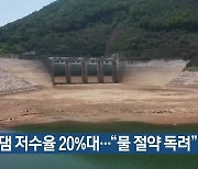 대구·경북 주요 댐 저수율 20%대.."물 절약 독려"