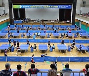 충북도지사기 생활체육 탁구대회 '후끈'