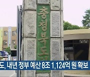 충청북도, 내년 정부 예산 8조 1,124억 원 확보