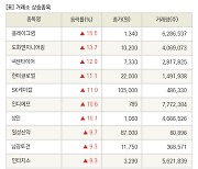 [fnRASSI]장마감, 거래소 상승 종목(플레이그램 15.5% ↑)