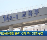 국가교육위원회 윤곽..3개 부서 31명 구성