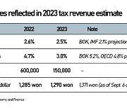 Korea's tax revenue could fall short next year as govt bases relative upbeat data