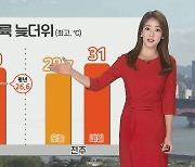 [날씨] 내일 30도 안팎 늦더위..남해안, 제주 강풍