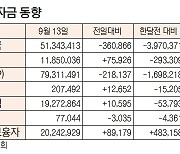 [데이터로 보는 증시]증시 주변자금 동향(9월 13일)