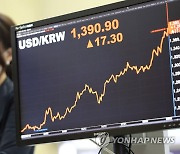 환율 금융위기 후 첫 1,390원 돌파