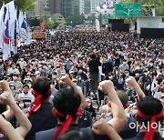 박홍배 금융노조 위원장 "尹정부 첫 먹잇감 금융..정당한 권리 쟁취할 것"