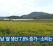 "경남 쌀 생산 7.8% 증가..소비는 감소"