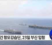 美 핵항모 '레이건함' 23일 부산 입항..5년 만에 연합훈련