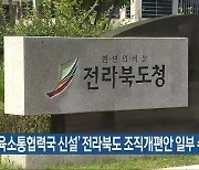 '교육소통협력국 신설' 전라북도 조직개편안 일부 수정