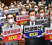 민주, 당론으로 법인세·종부세 완화 반대..정부 감세안 급제동