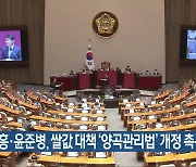 김수흥·윤준병, 쌀값 대책 '양곡관리법' 개정 촉구