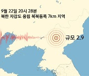 북한 자강도 용림에서 규모 2.9 지진