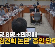 [나이트포커스] 민주당 8명+민형배..野, '김건희 논문' 증인 단독 채택