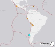 칠레 서쪽 해역서 규모 6.2 지진 발생