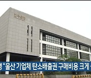 한국은행 "울산 기업체 탄소배출권 구매비용 크게 증가"
