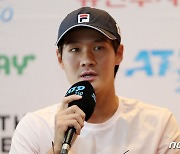 ATP250 출전 소감 밝히는 권순우