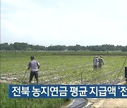 전북 농지연금 평균 지급액 '전국 최저'