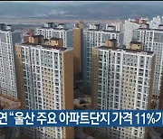 한국경제연구원 "울산 주요 아파트단지 가격 11%가 거품"
