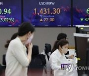 코스닥지수 5% 폭락에 원/달러 환율 1,430원 돌파..'검은 월요일'