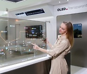 LG디스플레이, 유리창이 터치스크린 되다..투명 OLED로 미래 시장 공략