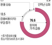 "기준금리 0.5%P 올려 年 3% 땐 소상공인 6만명 추가 도산 위기"