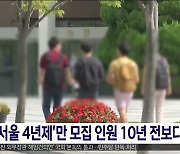 '서울 4년제'만 모집 인원 10년 전보다 증가
