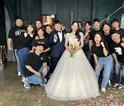김수영, 결혼 앞두고 살 쏙 빠졌네..KBS 동기 개그맨 총출동한 웨딩 촬영 현장