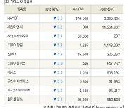 [fnRASSI]장마감, 거래소 하락 종목(NAVER -8.8% ↓)