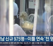 경남 신규 975명..이틀 연속 '천 명 아래'