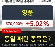 영풍, 전일대비 5.02% 상승.. 외국인 69주 순매수