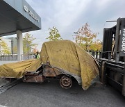 현대 아웃렛 화재 현장서 발견된 트럭은 '1t 냉동 탑차'