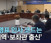 김관영표 인사 코드는 '타 지역·보좌관 출신'