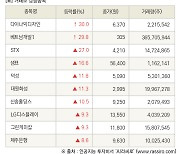 [fnRASSI]장마감, 거래소 상승 종목(다이나믹디자인 30.0% ↑)