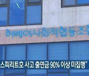 "허베이스피리트호 사고 출연금 90% 이상 미집행"