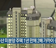 부산 미분양 주택 1년 만에 2배 가까이 증가