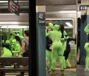 '녹색 쫄쫄이' 입은 강도단, 지하철서 여대생 폭행