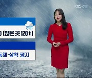[날씨] 강원 내일 '최대 120mm 비'..영동 곳곳 '호우주의보'