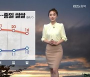 [날씨] 충북 내일 구름 많고 빗방울..종일 쌀쌀해요