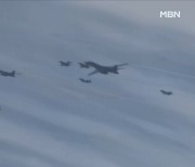 북한 군용기 12대 시위 비행..한미일 2주 연속 동해서 연합 훈련 실시