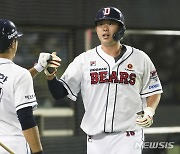 '김민혁 결승타' 두산, 삼성 5-4로 누르고 3연승