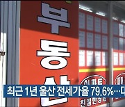 최근 1년 울산 전세가율 79.6%..대도시 중 최고