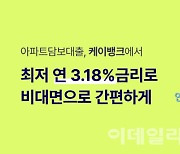케이뱅크, 아파트 신규 구입자금 대출 선봬..연 최저 3.41%