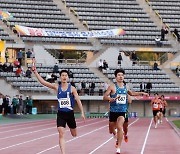 1,600m 혼성 계주 한국 신기록을 세운 충청북도 선발팀
