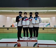 보은군청 사격팀, 창단 첫 전국체육대회 단체전 금메달