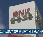"BNK금융그룹, 회장 아들 근무회사에 일감" 의혹