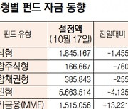 [데이터로 보는 증시]유형별 펀드 자금 동향(10월 14일)