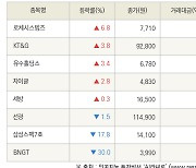 [fnRASSI]로체시스템즈, KT&G 등 8종목 52주 신고가 경신